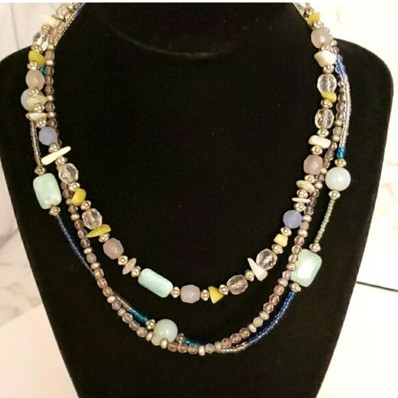 LIA SOPHIA Multi-Strand Layered Beaded Necklace - Picture 1 of 5